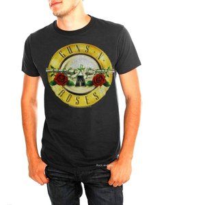 Guns N Roses Bullet Logo metal rock Official cotton T-Shirt L NWT